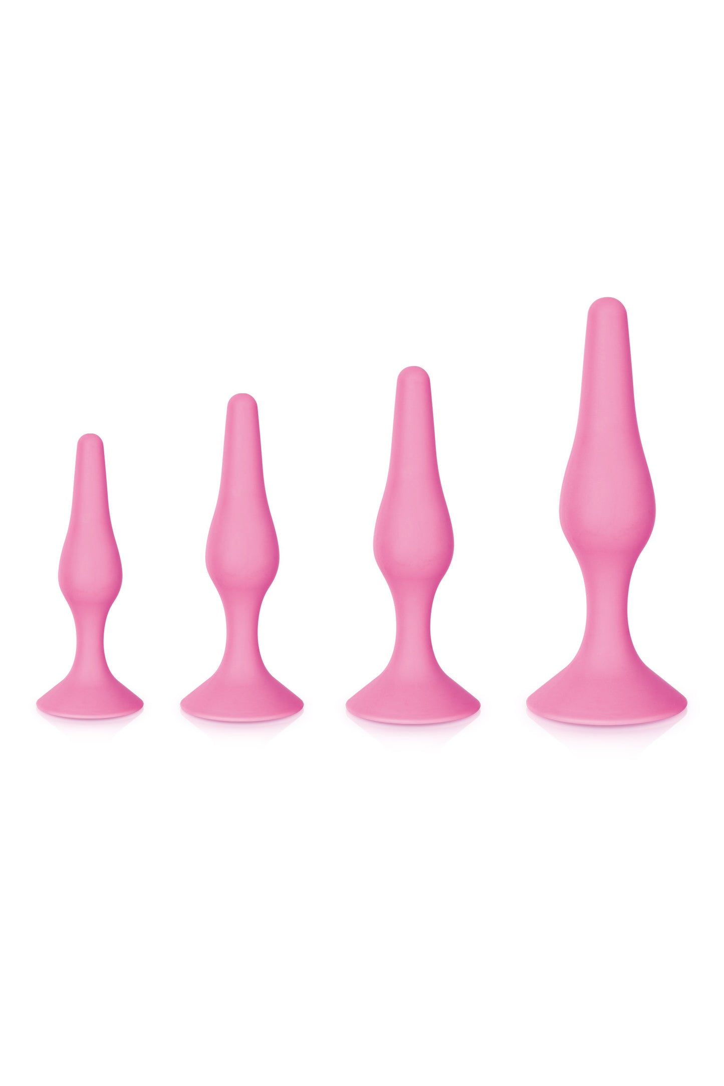 Soft Plug – Kit de 4 Plugs Anaux à Ventouse Rose