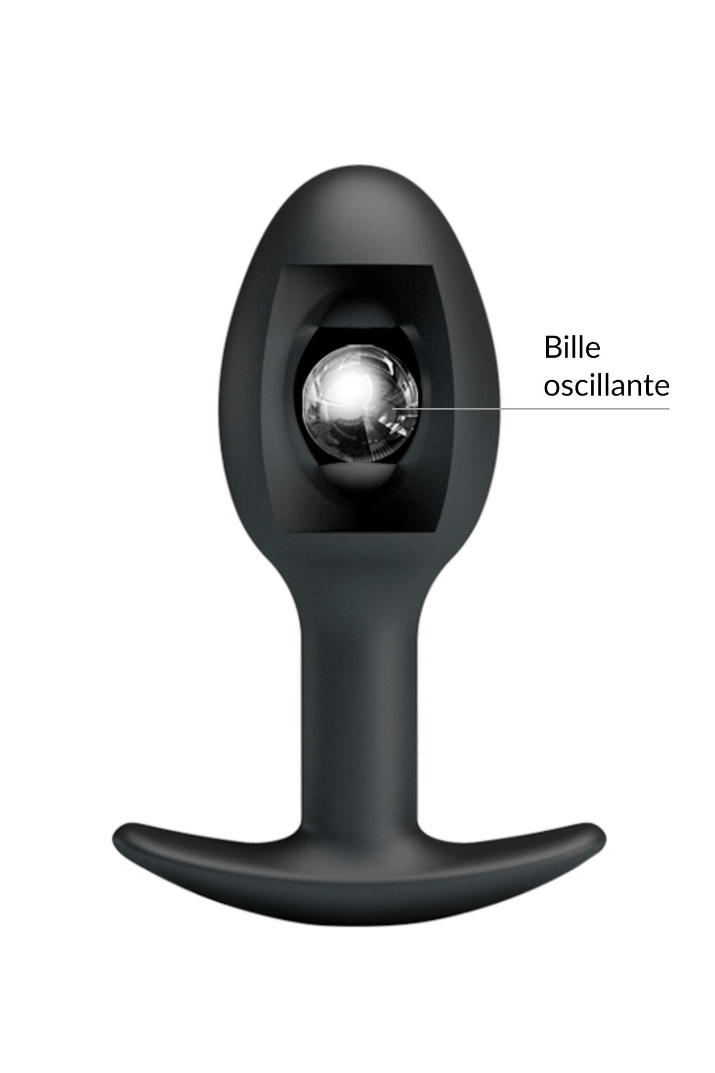 Plug Anal à Bille Oscillante – Pretty Love Noir